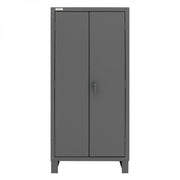Durham Extra Heavy Duty Cabinet, 12 Gauge, 36 x 24 x 78, 2 Adjustable Shelves, 60 Yellow Bins