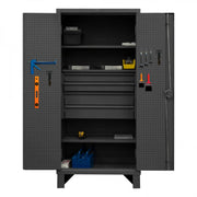 Durham Extra Heavy Duty Cabinet, 12 Gauge, 36 x 24 x 78, 3 Adjustable Shelves, Recessed Doors