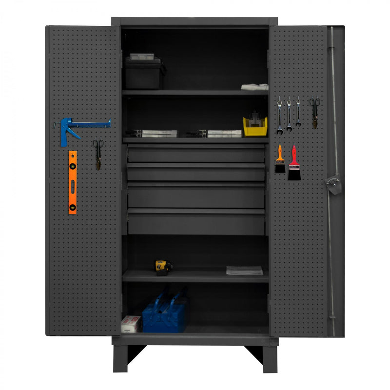Durham Extra Heavy Duty Cabinet, 12 Gauge, 36 x 24 x 78, 3 Adjustable Shelves, Recessed Doors
