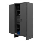 Durham Extra Heavy Duty Cabinet, 12 Gauge, 36 x 24 x 78, 3 Adjustable Shelves, Recessed Doors