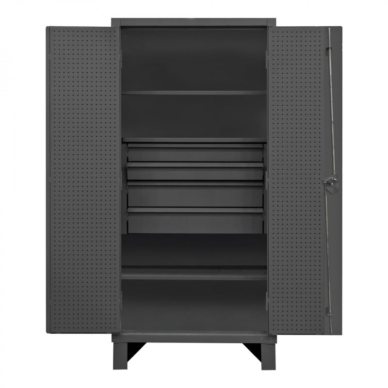 Durham Extra Heavy Duty Cabinet, 12 Gauge, 36 x 24 x 78, 3 Adjustable Shelves, Recessed Doors