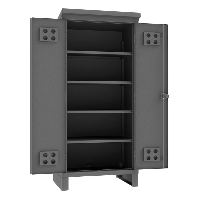 Durham Outdoor Cabinet, 12 Gauge, 36-3/8 x 26-11/16 x 80-5/16, 4 Adjustable Shelves