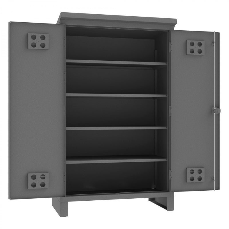 Durham Outdoor Cabinet, 12 Gauge, 48-3/8 x 26-11/16 x 80-5/16, 4 Adjustable Shelves