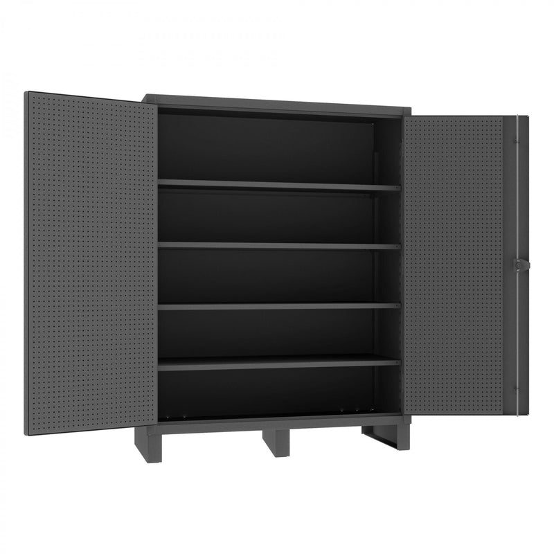 Durham Extra Heavy Duty Cabinet, 12 Gauge, 60 x 24 x 78, 4 Adjustable Shelves