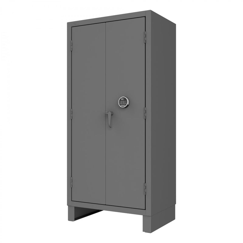 Durham Access Control Cabinet, 14 Gauge, 36 x 24 x 78, 4 Adjustable Shelves, Recessed Doors
