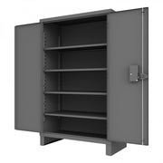 Durham Access Control Cabinet, 14 Gauge, 48 x 24 x 78, 4 Adjustable Shelves, Recessed Doors