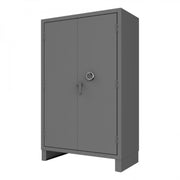 Durham Access Control Cabinet, 14 Gauge, 48 x 24 x 78, 4 Adjustable Shelves, Recessed Doors