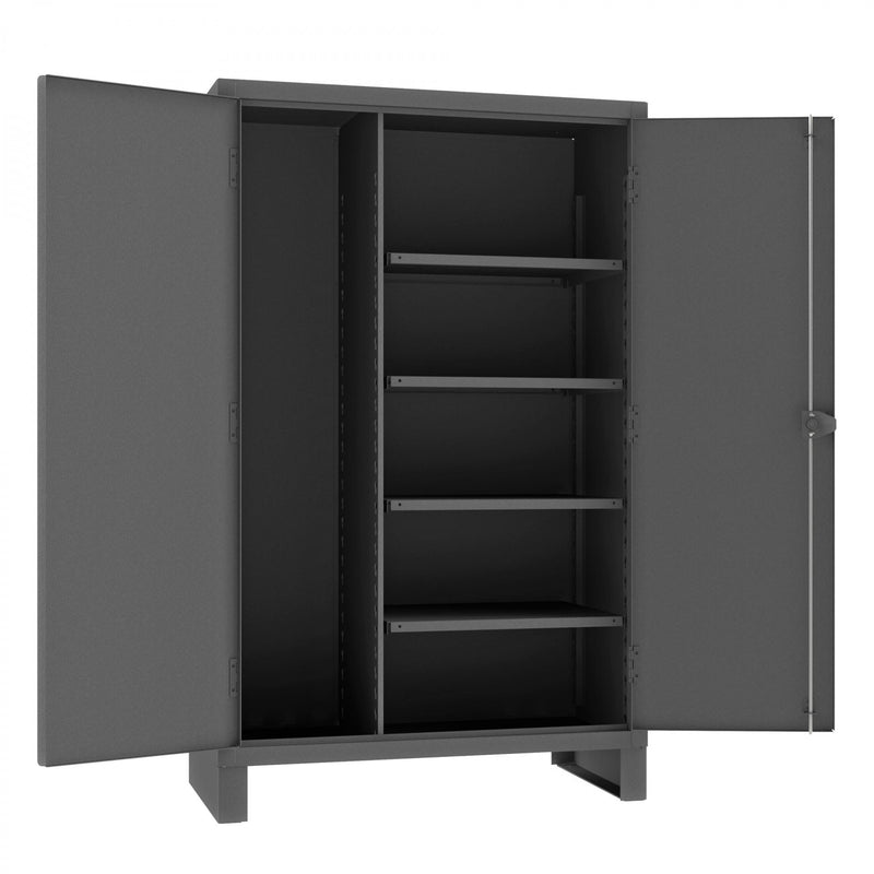 Durham Maintenance Cabinet, 12 Gauge, 48 x 24 x 78, 4 Adjustable Shelves, Recessed Doors