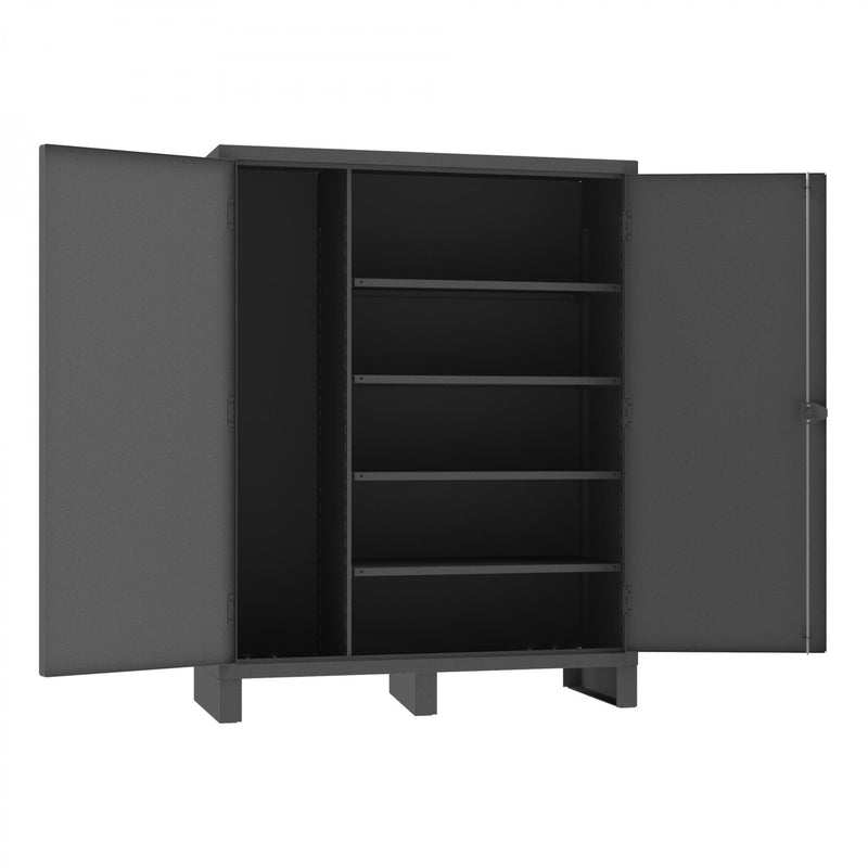 Durham Maintenance Cabinet, 12 Gauge, 60 x 24 x 78, 4 Adjustable Shelves, Recessed Doors
