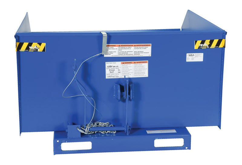 Vestil Self-Dumping Steel Hoppers with Fold Down Front (HDROP)