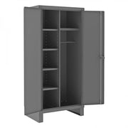 Durham Wardrobe Cabinet, 12 Gauge, 36 x 24 x 78, 1 Fixed Shelf, 4 Adjustable Shelves, Hanger Bar