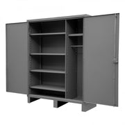 Durham Wardrobe Cabinet, 12 Gauge, 60 x 24 x 78, 1 Fixed Shelf, 4 Adjustable Shelves, Hanger Bar