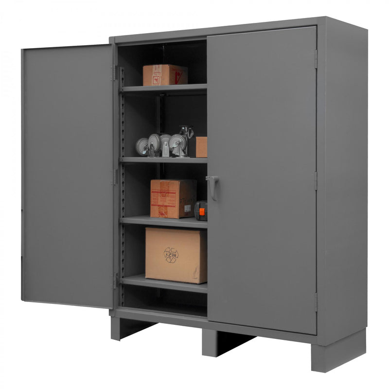Durham Wardrobe Cabinet, 12 Gauge, 60 x 24 x 78, 1 Fixed Shelf, 4 Adjustable Shelves, Hanger Bar