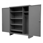 Durham Wardrobe Cabinet, 12 Gauge, 48 x 24 x 78, 1 Fixed Shelf, 4 Adjustable Shelves, Hanger Bar