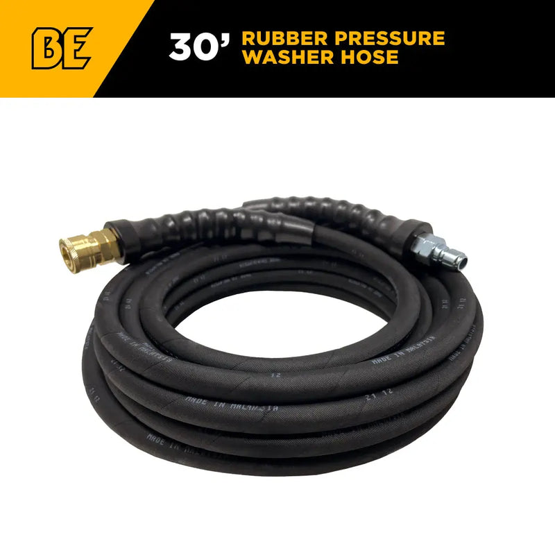 HOSE 30FT 3/8" S/B BLK BRS QC BE Power Equipment