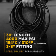 HOSE 30FT 3/8" S/B BLK BRS QC BE Power Equipment