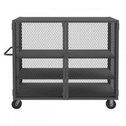 Durham Security Mesh Truck, 24 x 60, 6" x 2" Phenolic Casters, (2) Rigid And (2) Swivel