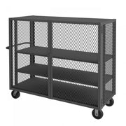 Durham Security Mesh Truck, 24 x 60, 6" x 2" Phenolic Casters, (2) Rigid And (2) Swivel