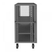 Durham Security Mesh Truck, 30 x 48, 6" x 2" Phenolic Casters, (2) Rigid, (2) Swivel