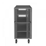 Durham Security Mesh Truck, 30 x 48, 6" x 2" Phenolic Casters, (2) Rigid, (2) Swivel