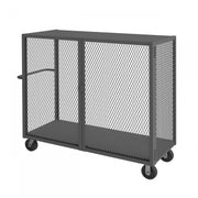 Durham Cage Truck, 30 x 60, Double Door, 6" x 2" Phenolic Casters, (2) Rigid, (2) Swivel, Low Deck