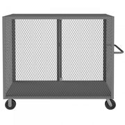 Durham Cage Truck, 30 x 60, Double Door, 6" x 2" Phenolic Casters, (2) Rigid, (2) Swivel, Low Deck
