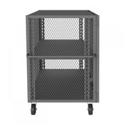 Durham Security Mesh Truck, 36 x 60, 6" x 2" Phenolic Casters, (2) Rigid, (2) Swivel