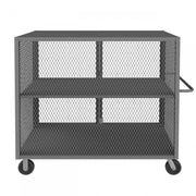 Durham Security Mesh Truck, 36 x 60, 6" x 2" Phenolic Casters, (2) Rigid, (2) Swivel
