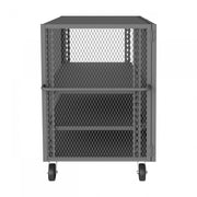 Durham Security Mesh Truck, 36 x 60, 6" x 2" Phenolic Casters, (2) Rigid, (2) Swivel