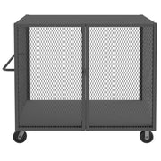 Durham Cage Truck, 36 x 60, Double Door, 6" x 2" Phenolic Casters, (2) Rigid, (2) Swivel, Low Deck