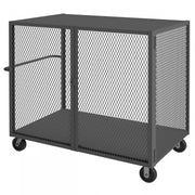 Durham Cage Truck, 36 x 60, Double Door, 6" x 2" Phenolic Casters, (2) Rigid, (2) Swivel, Low Deck