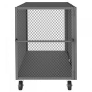 Durham Cage Truck, 36 x 60, Double Door, 6" x 2" Phenolic Casters, (2) Rigid, (2) Swivel, Low Deck