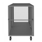 Durham Cage Truck, 36 x 72, Double Door, 6" x 2" Phenolic Casters, (2) Rigid, (2) Swivel, Low Deck
