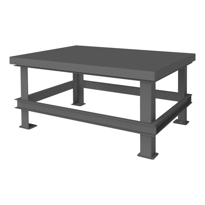 Durham Extra Heavy Duty Machine Table, 48 x 36, 1/4" Steel Top with Angle Iron Frame