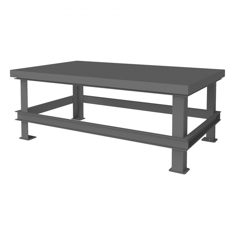 Durham Extra Heavy Duty Machine Table, 60 x 36, 1/4" Steel Top with Angle Iron Frame