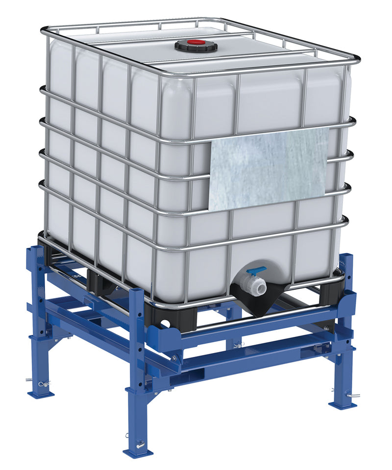 Vestil IBC Tilt Stands w/ Fork Pockets & IBC Tilting Cart