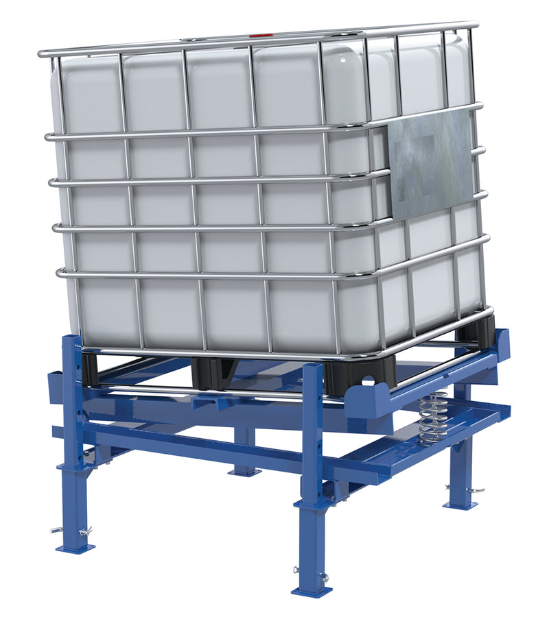 Vestil IBC Tilt Stands w/ Fork Pockets & IBC Tilting Cart