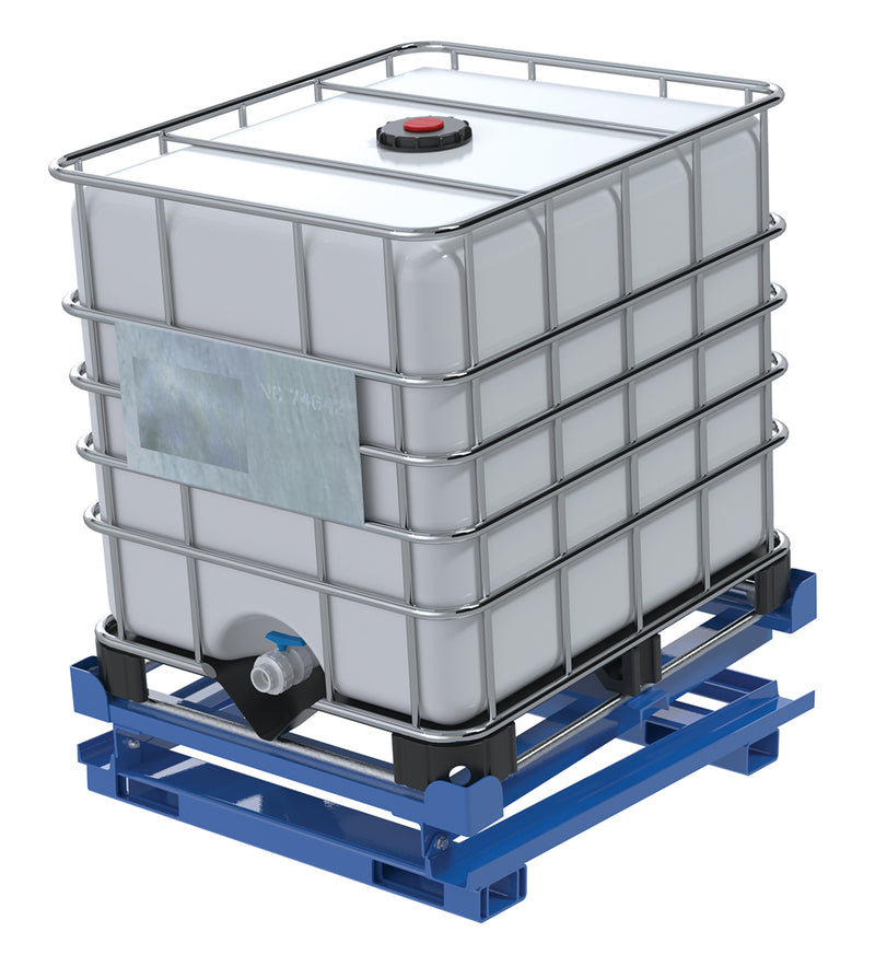 Vestil IBC Tilt Stands w/ Fork Pockets & IBC Tilting Cart