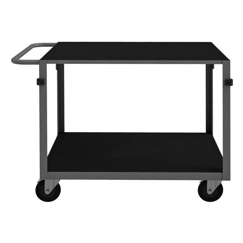 Durham Instrument Cart, 14 Gauge Steel, 2  Shelves, 24 x 36, 1400 lbs. Capacity, Gray