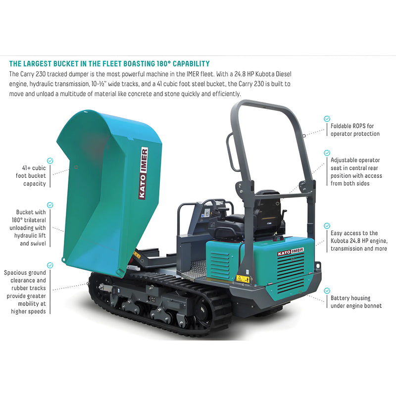 IMER  5230002 | Tracker Swiveling Bucket and Self loading Shovel