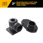 IN/OUTLET,2"HP CAST (T&R-TYPE) BE Power Equipment