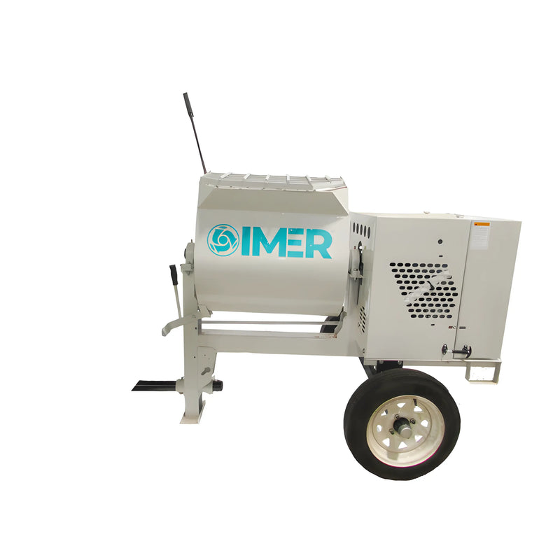 IMER  HSM 6-1130062 | Horizontal Shaft Mortar Mixer | 6 cu ft Steel Drum