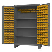 Durham Cabinet, 14 Gauge, 3 Shelves, 144 Yellow Bins, 48 x 24 x 78