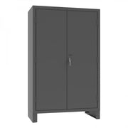 Durham Heavy Duty Cabinet, 14 Gauge, 48 x 24 x 78, 171 Yellow Bins, Flush Doors with Louvered Panel