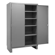 Durham Heavy Duty Cabinet, 14 Gauge, 48 x 24 x 78, 4 Adjustable Shelves, Flush Doors, Lockable