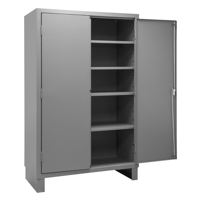 Durham Heavy Duty Cabinet, 14 Gauge, 48 x 24 x 78, 4 Adjustable Shelves, Flush Doors, Lockable