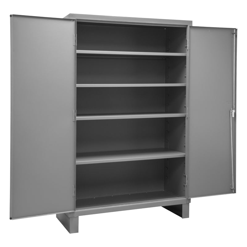 Durham Heavy Duty Cabinet, 14 Gauge, 48 x 24 x 78, 4 Adjustable Shelves, Flush Doors, Lockable