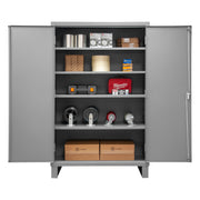 Durham Heavy Duty Cabinet, 14 Gauge, 48 x 24 x 78, 4 Adjustable Shelves, Flush Doors, Lockable