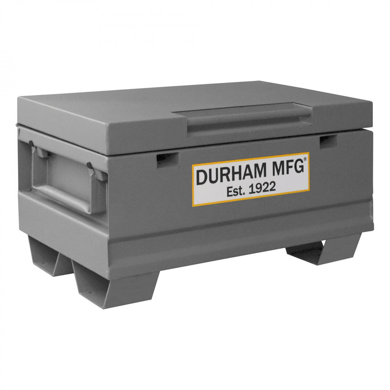 Durham Jobsite Storage Box, 5 Cu. Ft., 14 Gauge Steel, 32 X 19 X 17-7/8, Gray