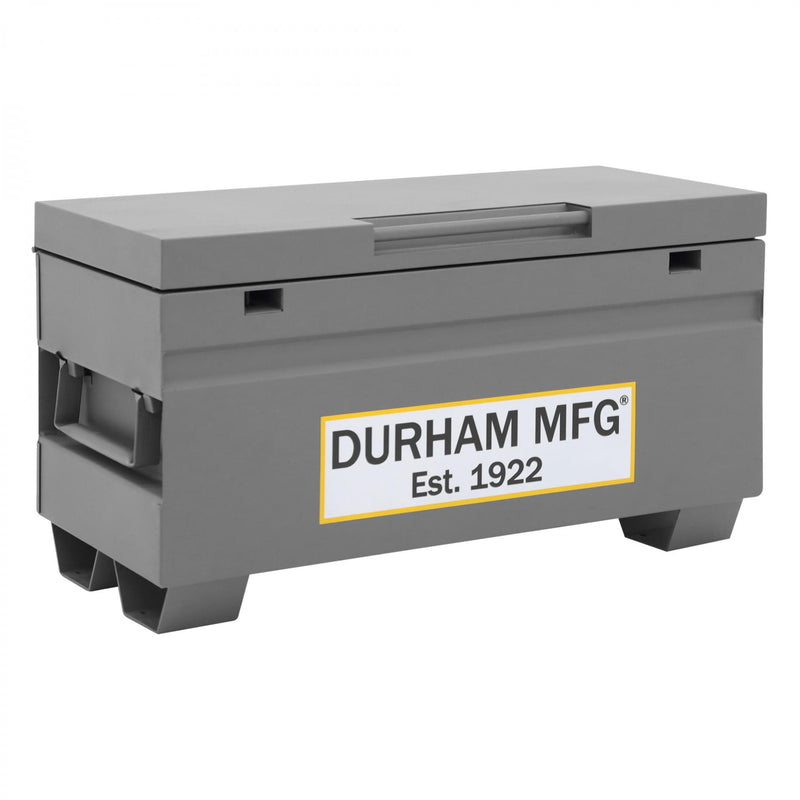 Durham Jobsite Storage Box, 9 Cu. Ft., 14 Gauge Steel, 42 X 19 X 23-1/2, Gray